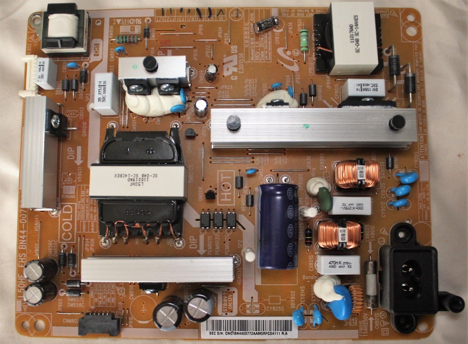 Samsung UN50H5203 Power Supply LED Board BN44-00772A